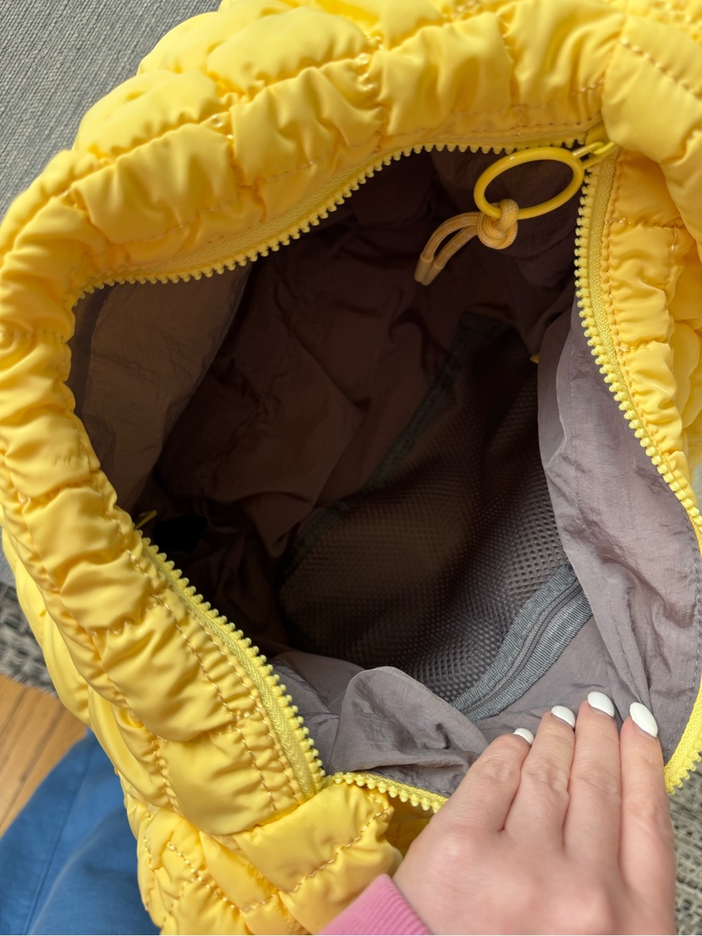 Yellow Quilted Carryall Bag - Picture 4 of 4